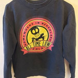 All Time Low Band Crewneck Somewhere in Neverland 2013 Size Small